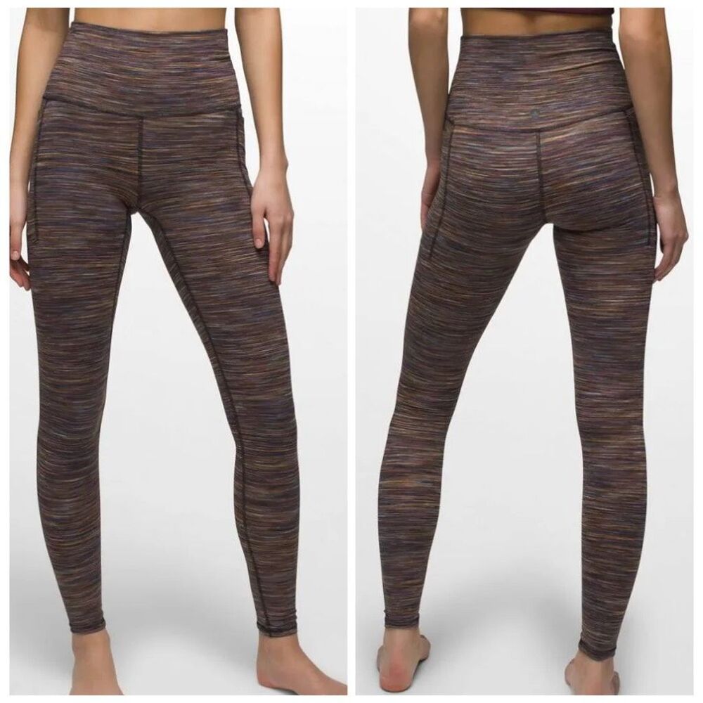 prAna Womens $99 Impresa Pocket Legging Mulberry Spacedye 1X NEW